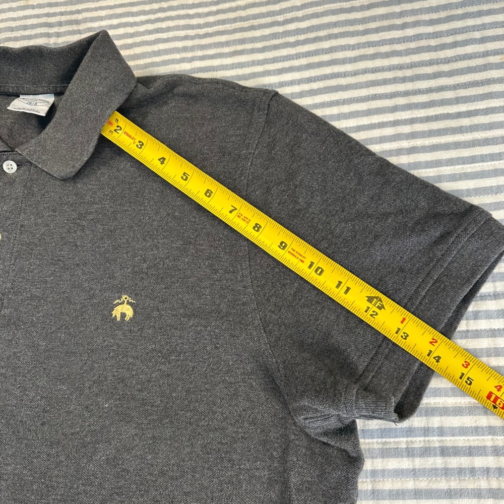 Brooks Brothers 1818 Slim Fit Polo Shirt XXL Gray Cotton‎ Pique Golden Fleece